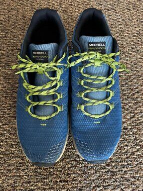 Merrell "Fly Strike" Men's Sneakers - New - Size 14 - Blue & Green Aqua